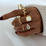 17 km Mood Loominguline looduslikust kivist s&otilde;rmuste komplekt naistele Bohemian Crystal Leaves Kett S&otilde;rmused S&otilde;rmused S&otilde;rmused Ehted