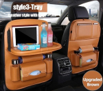 Mitme taskuga autoistme seljatoe rippkott Universaalne auto PU nahast hoidikott kokkupandav riiul