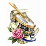 Uus 5D DIY Teemantmaal Muusikariistad Teemanttikandid Lilled Ristpistes T&auml;is&uuml;mmargune puur K&auml;sitsi sisekujundus Full Round 15x20CM