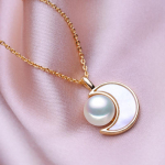 SENIKO mageveep&auml;rlitest kaelakee CZ Cubic Zirconia Fashion Moon kaelakeed naistele valge