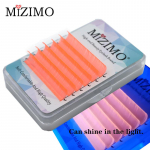 MIZIMO oranž &uuml;ksikripsmed, helendavad v&auml;rvid poogitud kunstripsmed, 0,07 mm, C/D, silmameik, 0.07mm--C--8mm