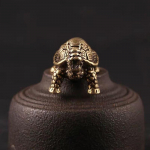 Draakonkilpkonna valamine looma kujukeste abstraktse stiiliga metallist retro skulptuur 41*22MM