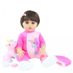 BZDOLL 48 CM T&auml;ispehmest silikoonist keha Reborn Girl Baby Doll 19 Tolline Vin&uuml;&uuml;l vasts&uuml;ndinud Bonecas s&uuml;nnip&auml;evakingitus lapse vannitamism&auml;nguasjad 48cm, Full Body Silicone