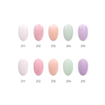 THE GEL Suhkrusiirup Edition Pearl Siirupi k&uuml;&uuml;nte komplekt, 5 eset (#211-#215) white
