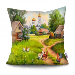 45X45CM American Country Vintage padjakate, tr&uuml;kitud pol&uuml;estrist padjap&uuml;&uuml;r Kodukaunistusega padjap&uuml;&uuml;r 40X40CM