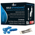 Dr Trust USA Kuldstandard Veresuhkru Testribad Pluss Torkevahendid - 50 Riba (B