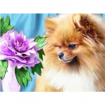 DIY 5D Teemantmaaling Koer Teemanttikandid Loomade Ristpistes T&auml;is&uuml;mmargune mosaiik Rhinestone K&auml;sitsi kunst Kodukaunistus Full Round 20x30CM