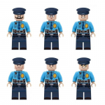 8 tk/partii Linnapolitsei minifiguurid M&auml;rulinukk Kokkupandud &Uuml;hilduv Br&auml;ndi Ehitusklotsid Plokid Nukk Anime Tegelaste M&auml;nguasjad