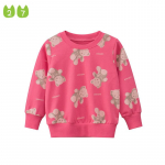 Moe t&uuml;drukute kampsun Cute Bear &uuml;mmargune kaelus, laste pullover 90cm roosa