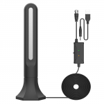 25 dB siseruumide HDTV antenn digitaaltelevisiooni antenn VHF UHF antenn, 150 miili ulatus koos signaaliv&otilde;imendiga must