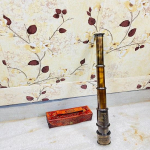 Antiikne messingist viimistlusega Dolland Londoni teleskoop Vintage Spyglass koos nahkkarbiga
