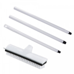 2-&uuml;hes Puhastusplaat sisep&otilde;randa vaipade p&otilde;randapuhastushari Kummist roostevaba k&auml;epidemega, j&auml;ikade harjastega vaibahari pika varrega