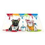 Les Tr&eacute;sors De Lily [R6770] - Mitmev&auml;rviline buldogi lauamatt - 43x28 ​​​​cm (v&auml;rvida) mitmev&auml;rviline