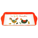 Les Tr&eacute;sors De Lily [R7109] - Oranž-valge melamiinist koogialus 'Hooks' - 30x15 cm (maapere) oranž