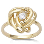 Kullatud s&otilde;rmus 'Harmonie' valge kuld - 14 mm 58 valge