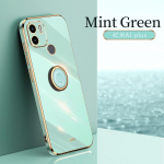 Plating Ring Holder P&otilde;rutuskindel silikoon&uuml;mbris Xiaomi Redmi A1 Redmi A1 Plus A1+ telefoni kaanele Redmi A1+ / A1 Plus roheline