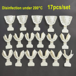 17 tk/komplekt Hambaravi hambutute l&otilde;ualuude salv, t&auml;is/t&auml;ielik hambaproteeside hammaste parandusaluskomplekt Hambahammaste valede tarvikute t&ouml;&ouml;riist 17 pcs/set