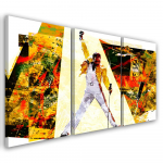 Kolmeosalise pildiga l&otilde;uendiprint Freddie Mercury 60x40 oranž