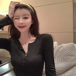 &Otilde;huke seksikas klubi &otilde;huke T-s&auml;rk Naiste T-s&auml;rgid Naiste riided Puuvill pikkade varrukatega Korea mood S&uuml;gistopsid T-s&auml;rgid Camisetas De Mujer S must