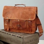 Uus vintage meeste ehtsast nahast k&auml;ekott &otilde;lakott s&uuml;learvuti kott Messenger 11X4X15 in pruun