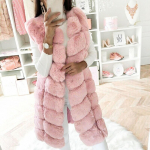 Moodne naiste s&uuml;gis- ja talvine Faux Gilet Vest, varrukateta vest kehasoojendaja jakkmantel XL roosa