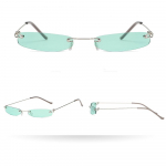 Naised Meeste Vintage l&auml;bipaistvad v&auml;ikese raamiga p&auml;ikeseprillid Retroprillid Mood mitmev&auml;rviline