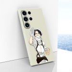 Telefoni&uuml;mbris Samsung Galaxy S20 S23 Ultra Note 20 Ultra S21 Note 10 Plus 8 9 Square Liquid Cover Attack On Titan Anime Samsung Note 8