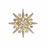 Luksuslik tsirkoonist t&auml;ht pross meestele naistele tsirkoonist lumehelves pross, &uuml;likond rev&auml;&auml;r Mood riided ehted aksessuaarid kuld