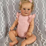 60 cm Reborn Toddler Populaarne Maddie armas t&uuml;drukunukk juurtega blondide juustega Pehme kaisukehaga kvaliteetne k&auml;sitsi valmistatud nukk