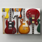 V&auml;rviline elektrikitarr Plakat L&otilde;uend Maali Muusika Kitarrist Instrument Sein Kunst Pildid MusicStudio Koduklubi Sisustus Kingitus 21x30 No Frame