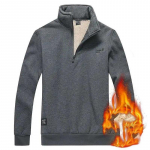 Suures suuruses meeste s&uuml;gis- ja talvine pikkade varrukatega soe kampsun 6XL must