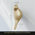 Loominguline linnukaunistus konksu seinaga magamistoa ukseriide 3D &uuml;he konksuga mantlikonks Lihtne seinariiputusega kaunistus kollane