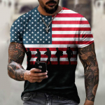 2023. aasta uus meeste National Patrioti &uuml;lisuur T-s&auml;rk Ameerika lipuga tr&uuml;kisega suvine vabaajamoe T-s&auml;rk 5XL