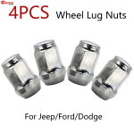 4x auto kroomitud terasest rattakinnituse mutrid 1/2 -20 60 kraadi kitsenev 32mm Jeep Grand Cherokee Wrangler Jaguar Saab Volvo Ford jaoks