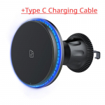 30w magnetiline autolaadija Magnetiline autotelefoni hoidja kinnitus iPhone 15 14 13 X Xr jaoks Samsungi infrapuna kiirlaadimisalus sinine