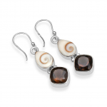Naturaalne Shiva Eye, suitsukvartsist v&auml;&auml;riskivi 925 sterling h&otilde;bedast k&auml;sitsi valmistatud rippuvad k&otilde;rvar&otilde;ngad naistele ja t&uuml;drukutele