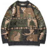 Unisex Y2k Winter Vintage kampsun Jaapani armas karu naiste kootud pullover Hip Hop Harajuku t&auml;navar&otilde;ivaste topid M