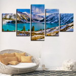 Seinakunst L&otilde;uendimaaling 5 t&uuml;kki HD-tr&uuml;kikunst Kaasaegne m&auml;gij&auml;rve pildid Plakatid L&otilde;uendimaalingud Dekoratsioon Elutuba Ilma raamita 20x35cm*2 20x45cm*2 20x55cm*1