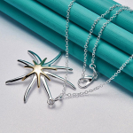 925 Sterling H&otilde;bedast kullast Merit&auml;he ripats kaelakee naistele pulmapeened ehted 45cm