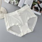 Ice Silk Alusp&uuml;ksid Naiste Lahedad Alusp&uuml;ksid Nude Feeling, N&auml;omask P&uuml;ksid Siid Libe puuvillased Alusp&uuml;ksid Keskmise v&ouml;&ouml;kohaga naiste p&uuml;ksid M valge