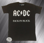 Ac Dc Back In Black Retro Classic Vintage T-s&auml;rk S