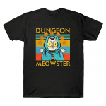 Cat Dungeon Meowster Dungeons And Dragons Kassi rollim&auml;ng Vintage Unisex T-s&auml;rk S