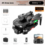 Uus M1s RC Drone Mini kolme kaameraga juhtmevaba juht GPS-droon 360&deg; veerev optiline vooluasend takistuste v&auml;ltimise WIFI FPV Quadcopter 1 battery must