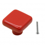 Kapi k&auml;epide Nelinurkne keraamiline kapiuks, t&otilde;mmake tugev konstruktsioon Lihtne paigaldamine k&auml;epideme nupp DIY m&ouml;&ouml;bli tarvikud punane