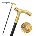 Kuldkotkapea lill Totem Reljeef jalutuskepp Moodne jalutuskepp Gentleman Crosier Knob jalutuskepp 93cm mitmev&auml;rviline