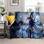 LOL M&auml;ng Koomiks Pehme pl&uuml;&uuml;sis diivanvoodi, heidetav multikas piknikutekid Moodne flanellist tekikate Gedruckt Bettdecke Geschenk 75cm x 90cm