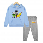 Stumble Guys 2 tk Kapuutsiga Komplektid S&uuml;gis pusa Vabaaja poiss t&uuml;druk pullover+p&uuml;ksid Fliisjakk Anime kapuutsiga laste butiikriided 150