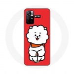 Redmi Note 11 5G &uuml;mbris BTS Bangtan Boys BT21 RJ, autor Jin Red Background