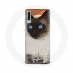 &Uuml;mbris Samsung Galaxy A70 siiami kassi mustvalgele sinisele silmale