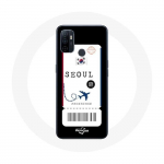 Coque Oppo A53 Billet d'avion Seoul Cor&eacute;e du Sud